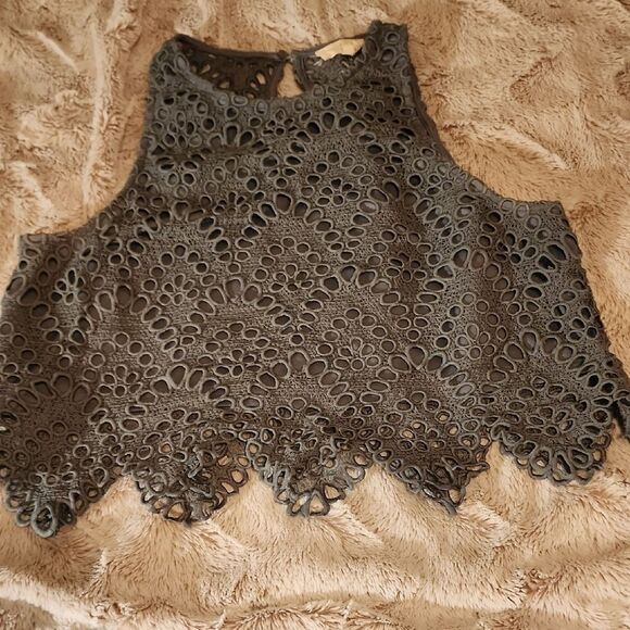 Flutter by Dance and Marvel Tops - Eyelet Sleeveless Top